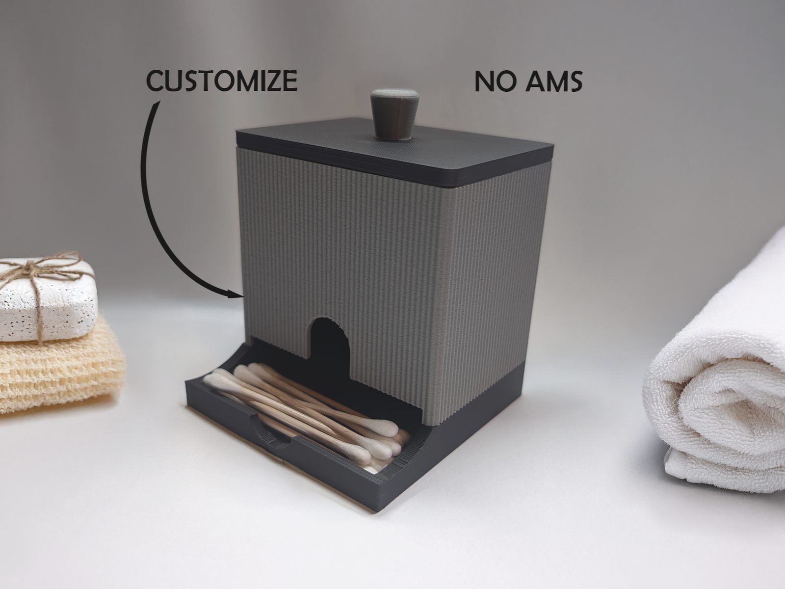 Q-Tip Holder/Dispenser V2 — vue 1