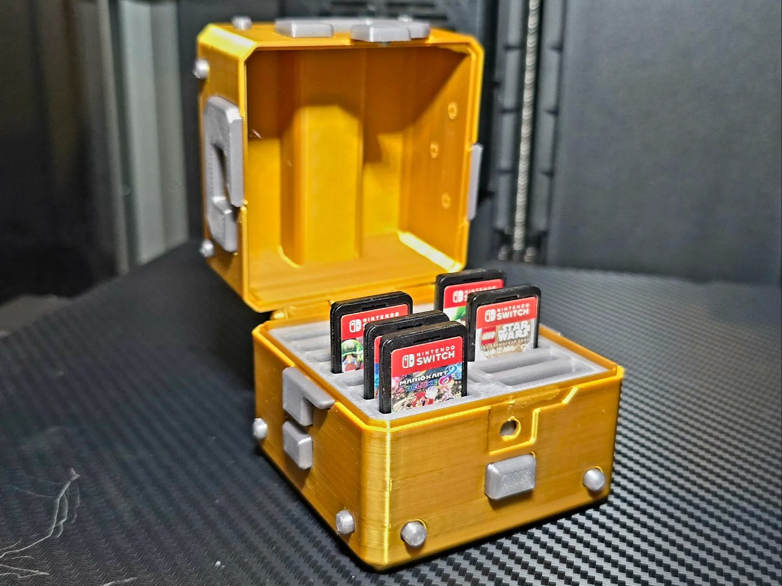 Question Box Switch Game Cartridge Storage — vue 1