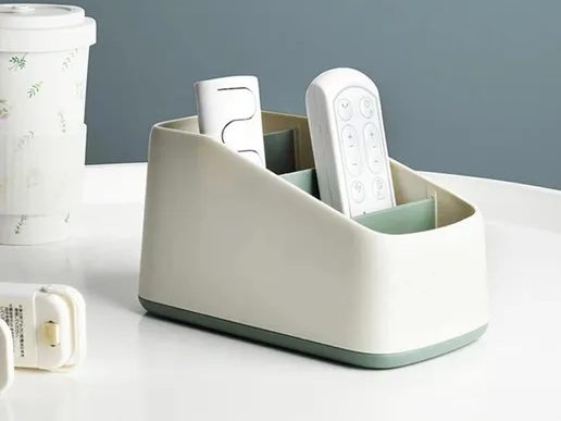 Remote Control Organizer – 4-Slot Desk Storage Box — vue 1