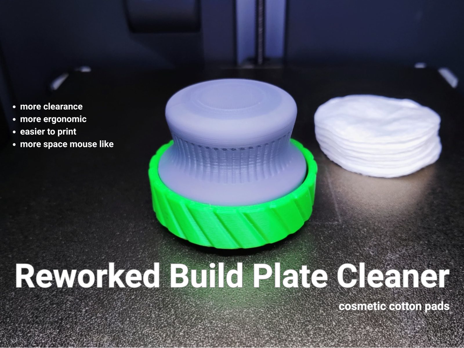 Reworked Build Plate Cleaner (cotton pads) — vue 1