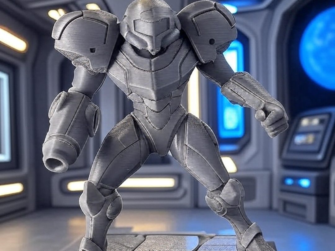 Samus Aran Metroid figurine combat — vue 1