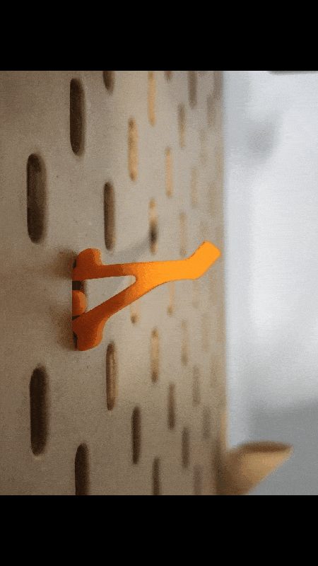 Self Locking Skadis Hooks Hanger for IKEA Pegboard — vue 1
