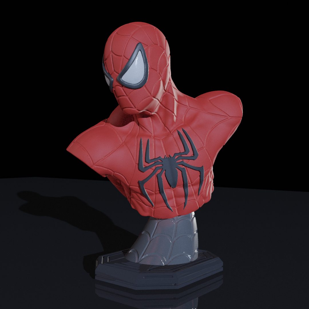 Spiderman Bust (STL) — vue 1