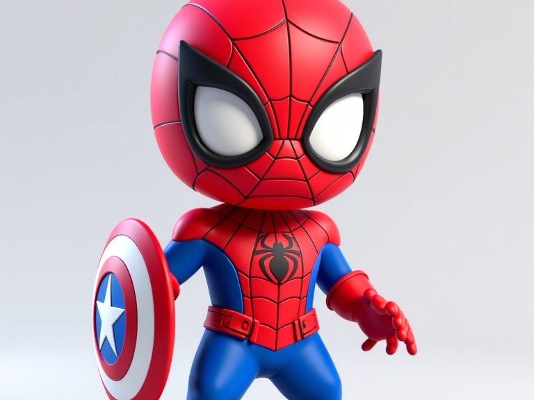 Spiderman mit Schild — vue 1