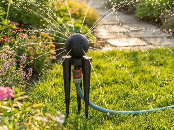 Sprinkler for Lawn / Garden with holder — vue 1