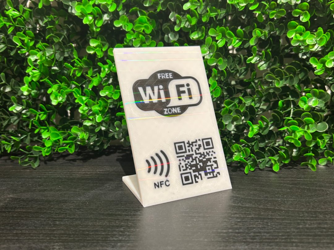 STAND QRCODE/NFC CARD WI-FI EDITABLE — vue 1