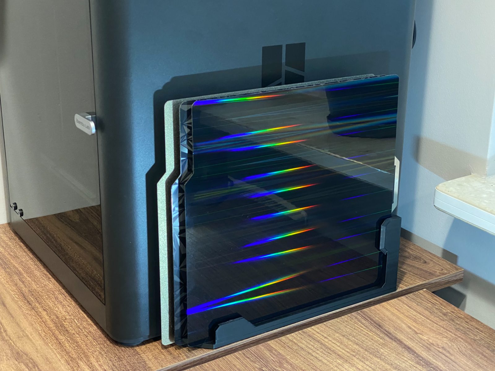 Standing Build Plate Holder 3 plates — vue 1