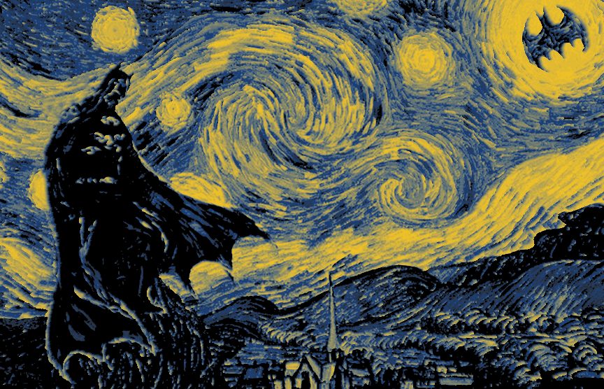 Starry Batman / Wall art / 2d art / HueForge — vue 1