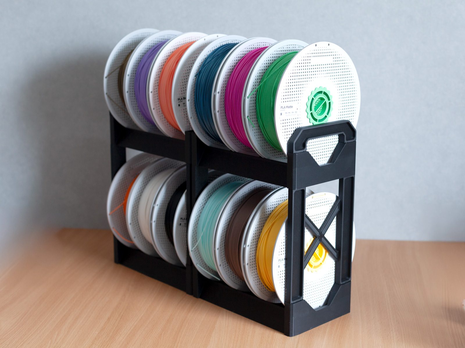 Sturdy Modular Filament Spool Rack Fully Printable — vue 1