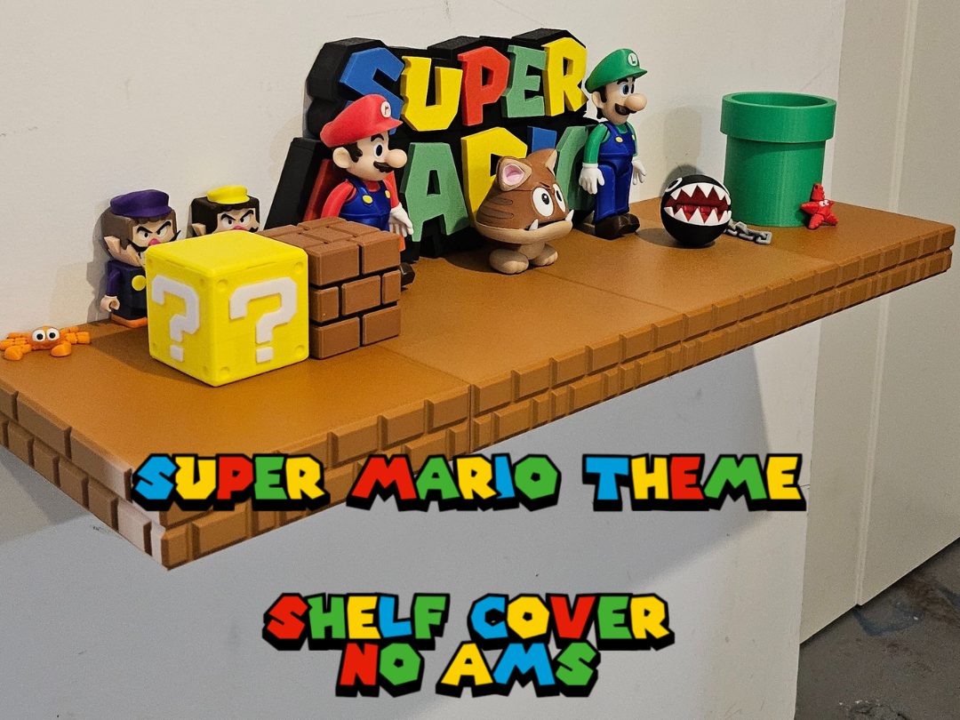 Super Mario multipart Brick shelf cover — vue 1