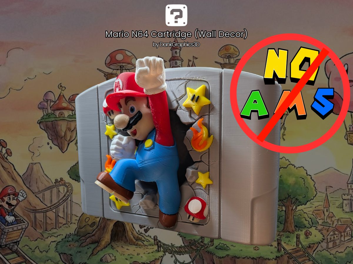 Super Mario N64 Cartridge Wall Decor (XL Included) — vue 1