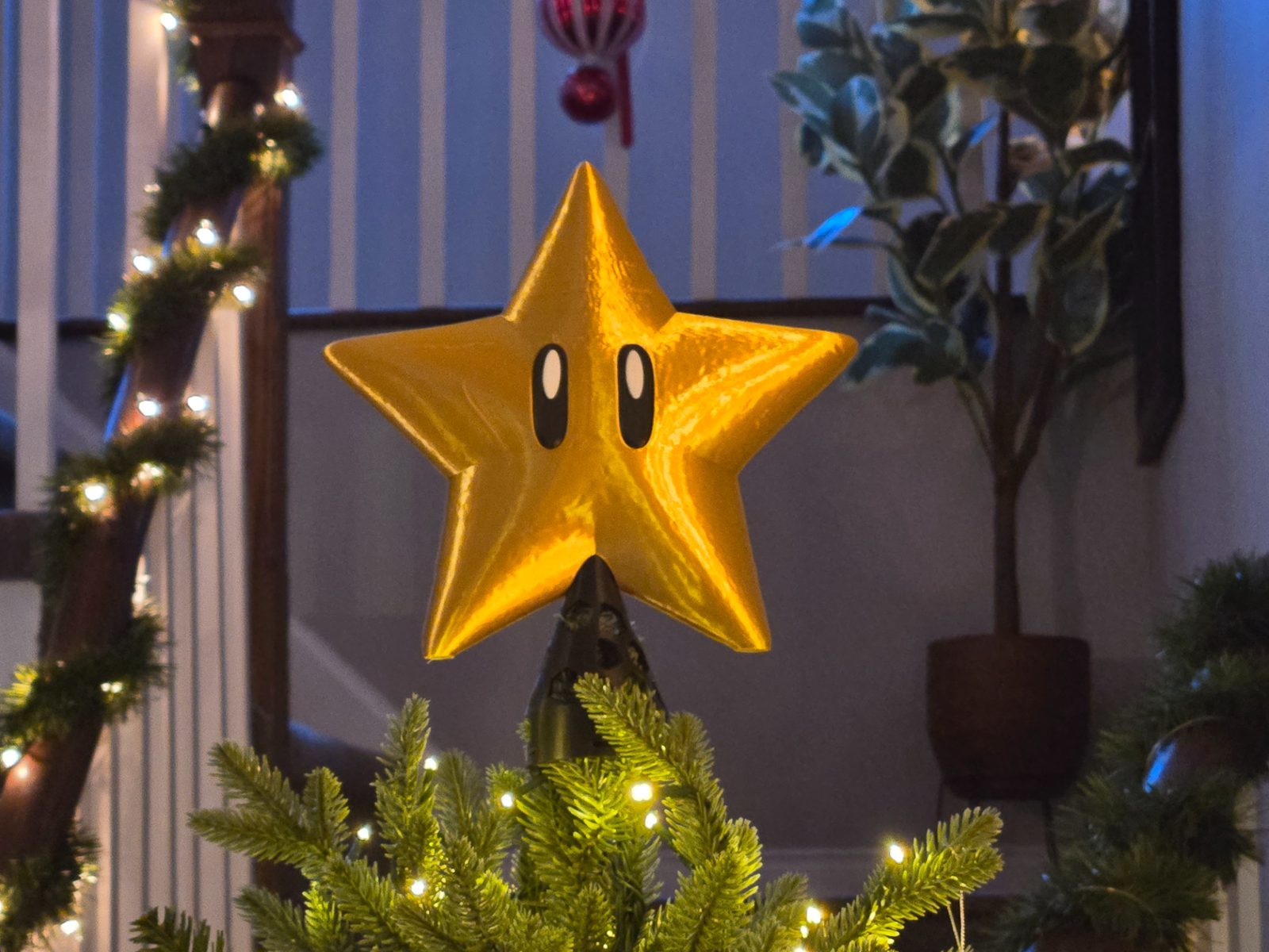 Super Mario Star - Christmas / Holiday Tree Topper — vue 1