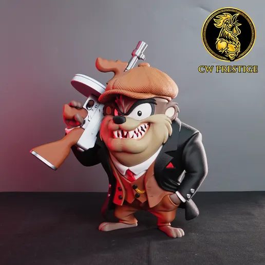Taz the Tasmanian Devil – Peaky Blinders Urban Vibes Multi-Part 3MF — vue 5