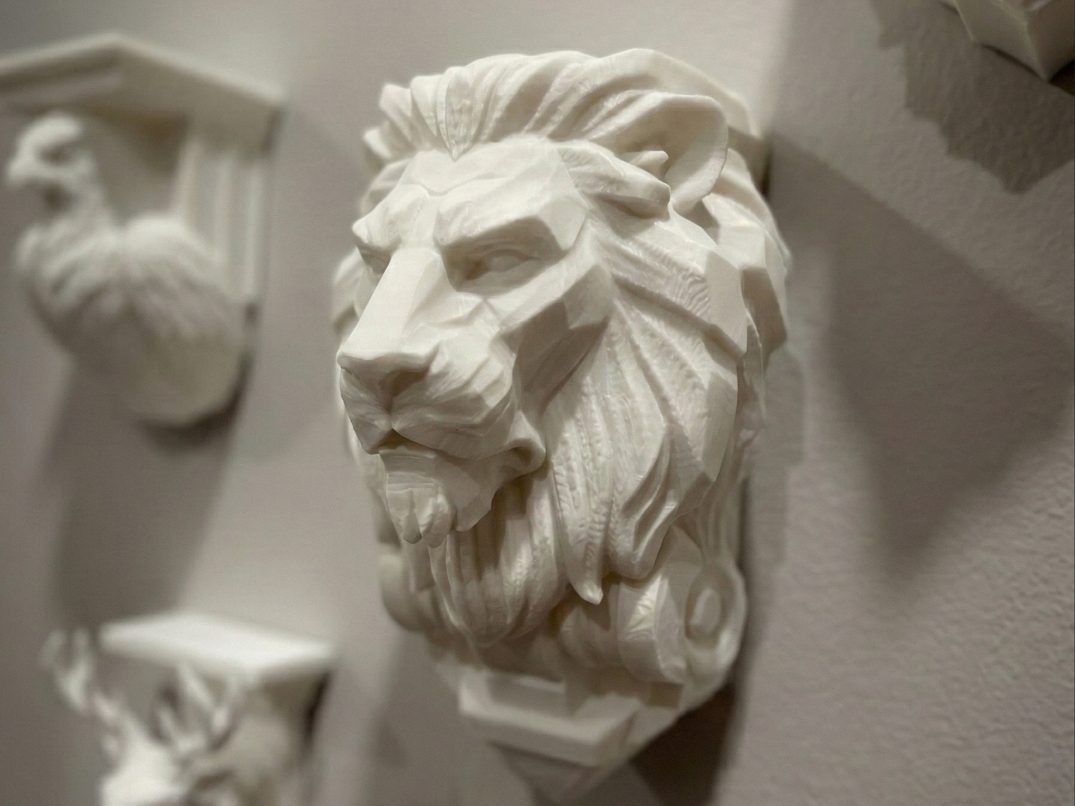 The Geometric Lion Wall Sconce — vue 1