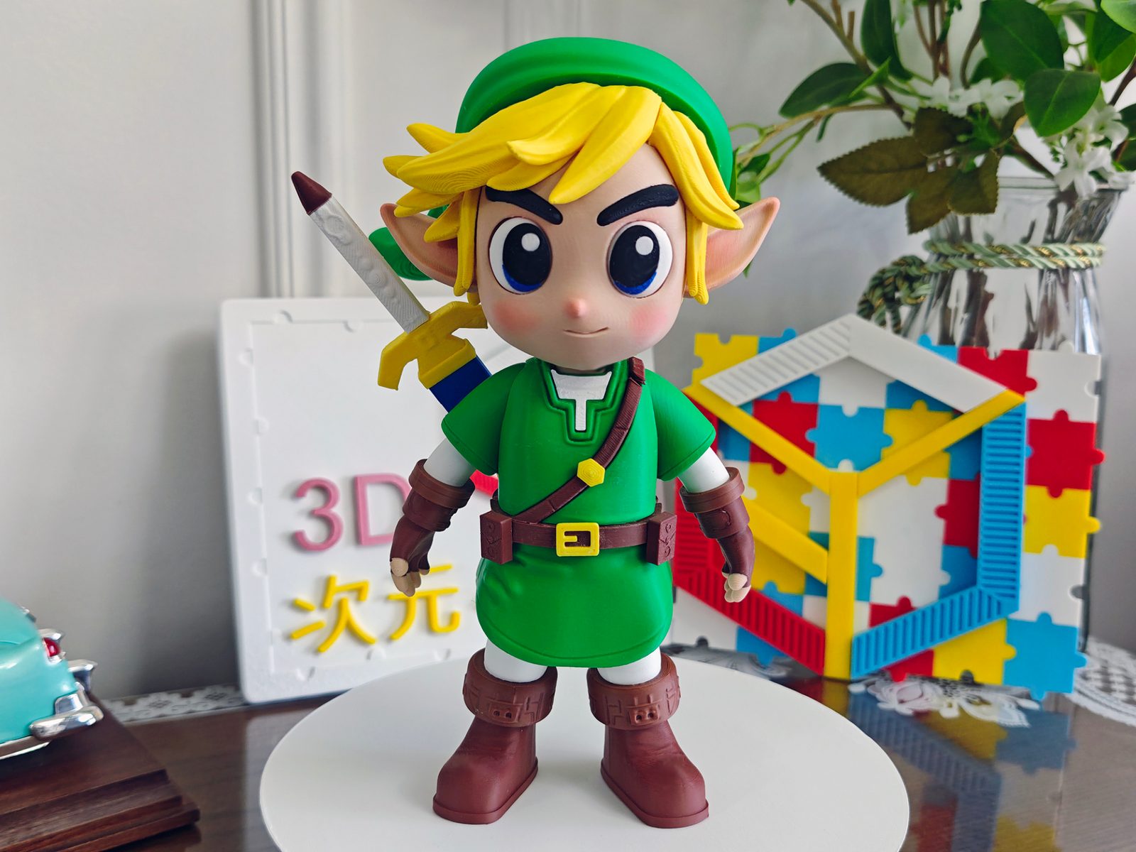 精品尖货手办 塞尔达传说游戏角色林克+大师剑 The Legend of Zelda 卡通人物摆件 — vue 1