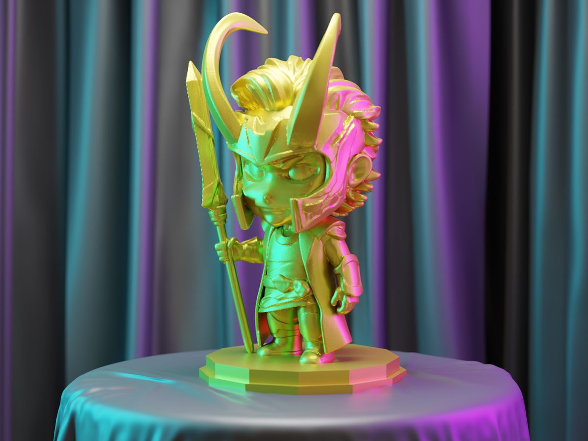 The Marvel's Loki Inspired Chibi Figure — vue 1