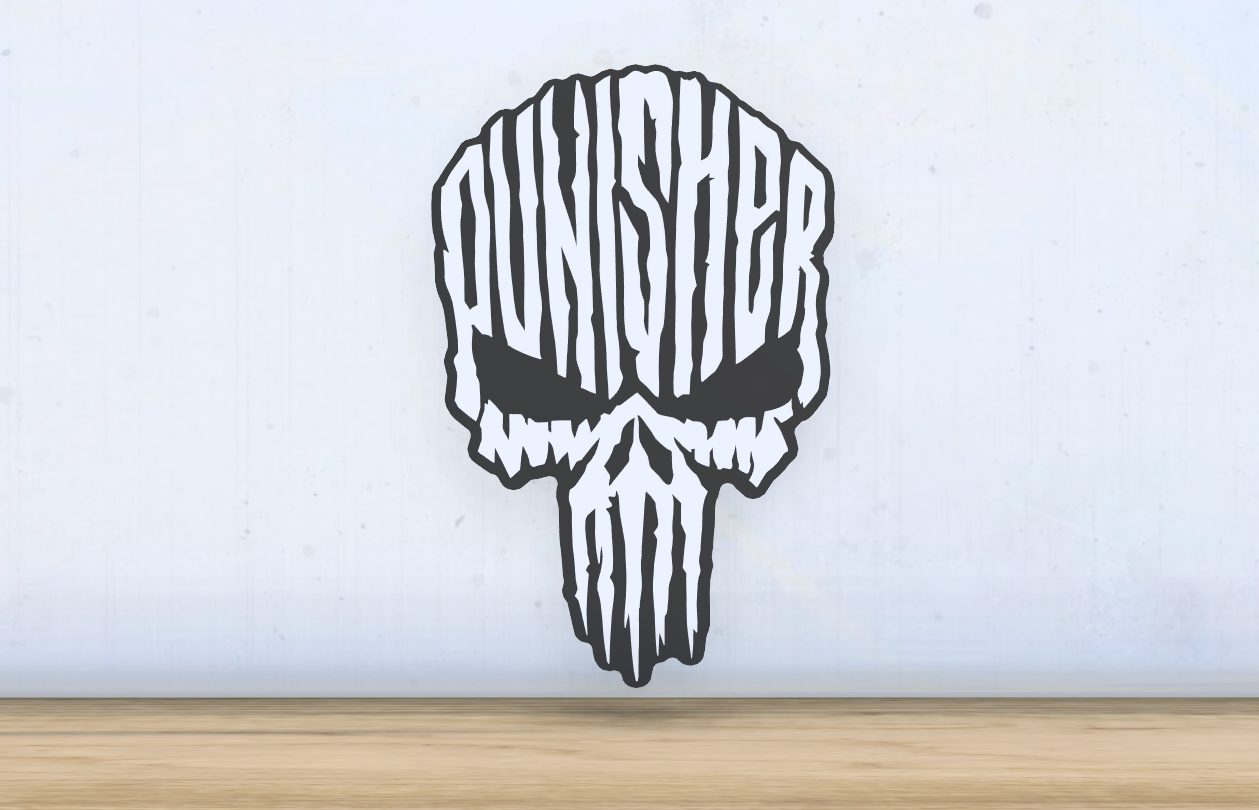 The Punisher - Layered - Word Wall Art — vue 1