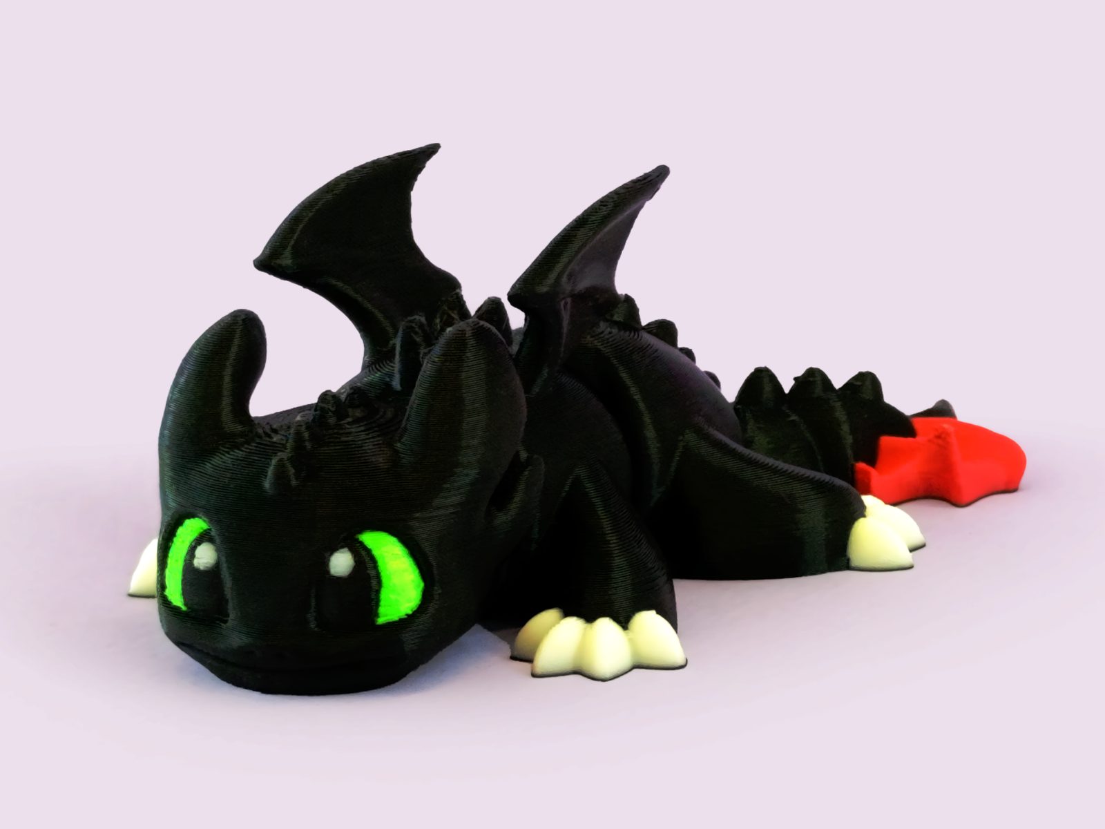 Tiny Articulated Dragon Toothless Night Fury Flexi — vue 1