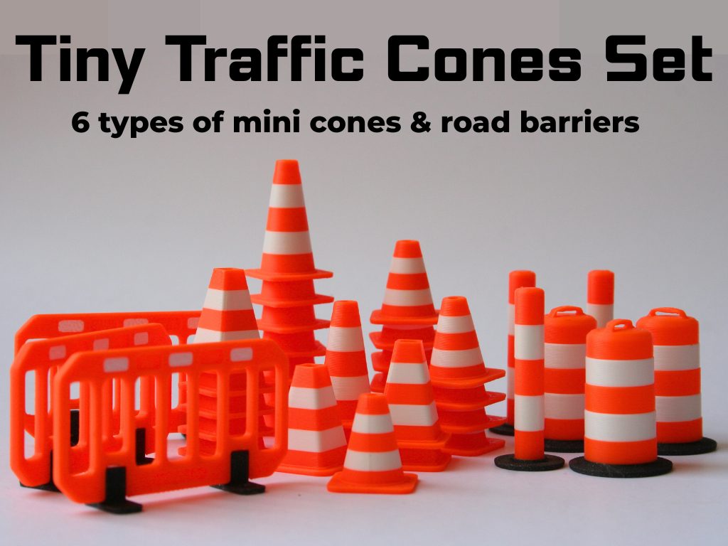 Tiny Traffic Cones Set — vue 1