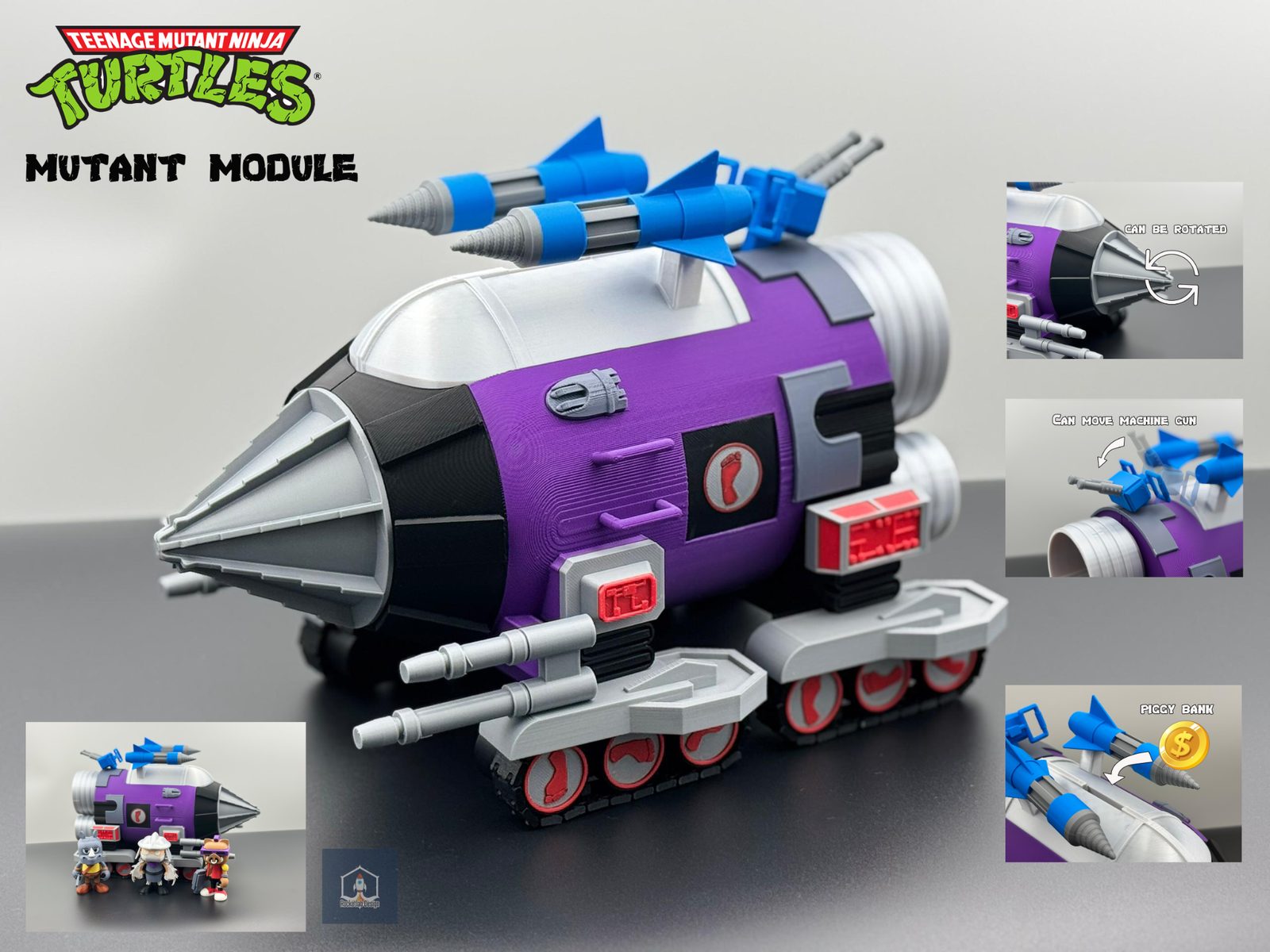 TMNT Mutant Module Piggy Bank — vue 1