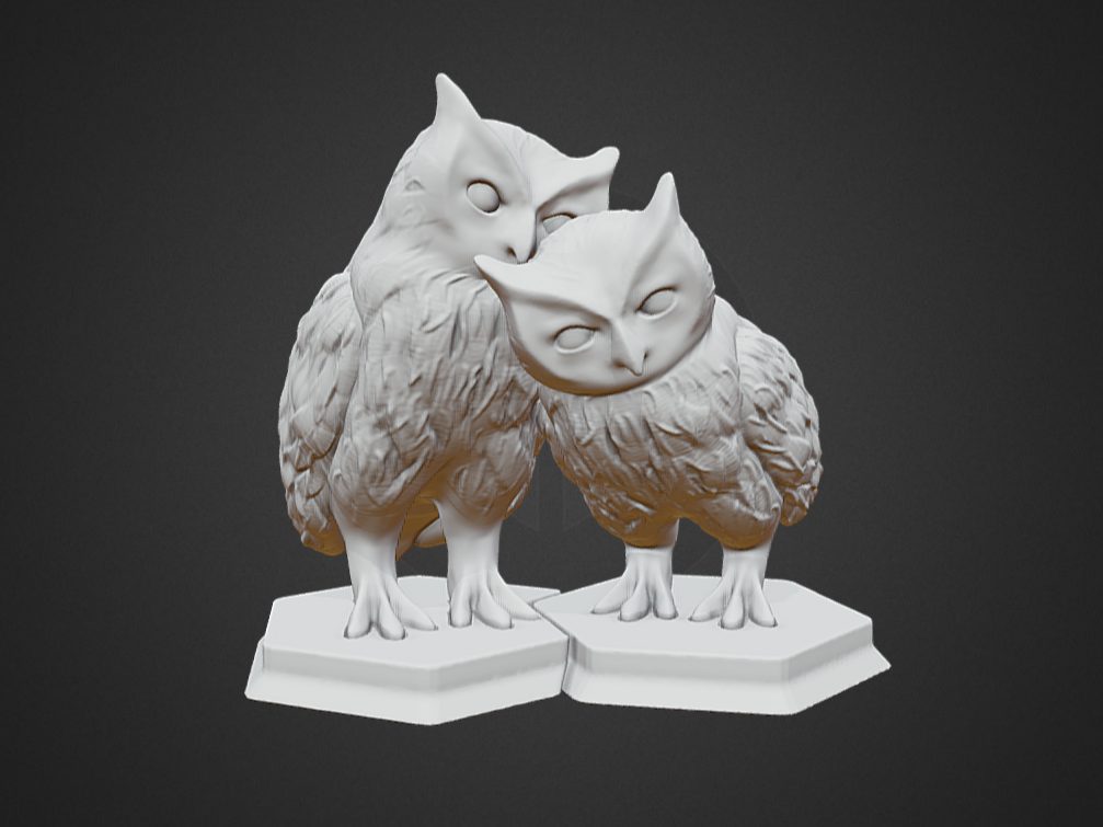 Two Cute Owls — vue 1