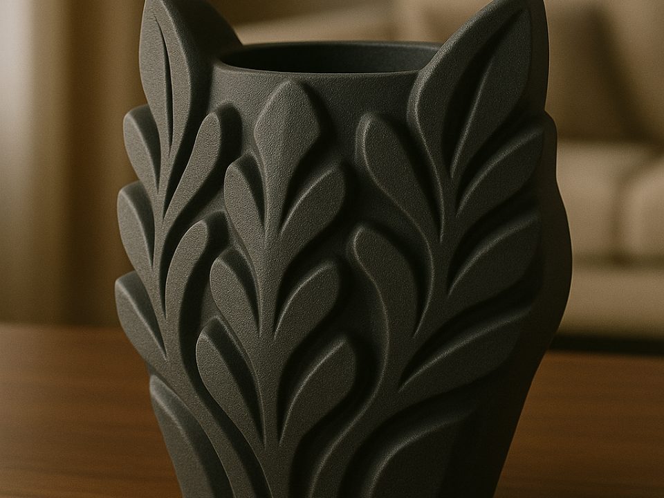 Vase Art – totem organizer pot with tribal vibe — vue 1
