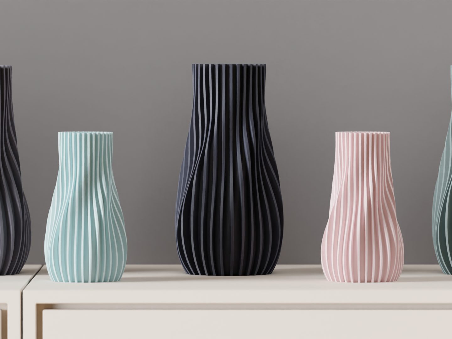 Vase. Modern Flowing Sculptural Vase — vue 1