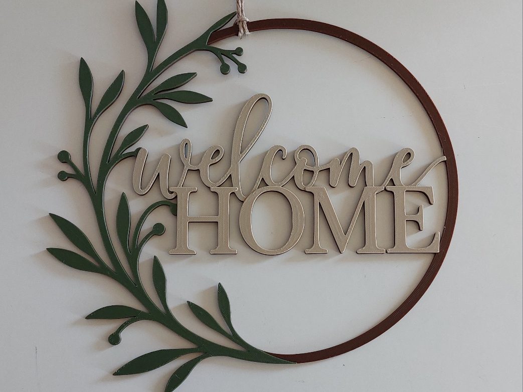 Welcome Home – Minimalistisches Wandbild Türschild — vue 1