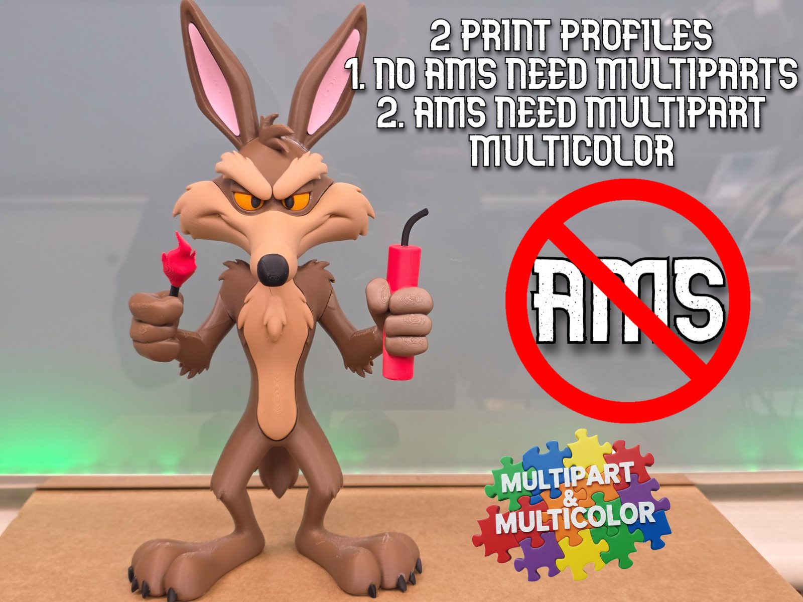 Wile E. Coyote / / AMS MULTIPART MULTICOLOR — vue 1